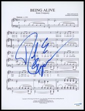 Raul Esparza "Company" AUTOGRAPH Signed 'Being Alive' 8.5x11 Sheet Music ACOA