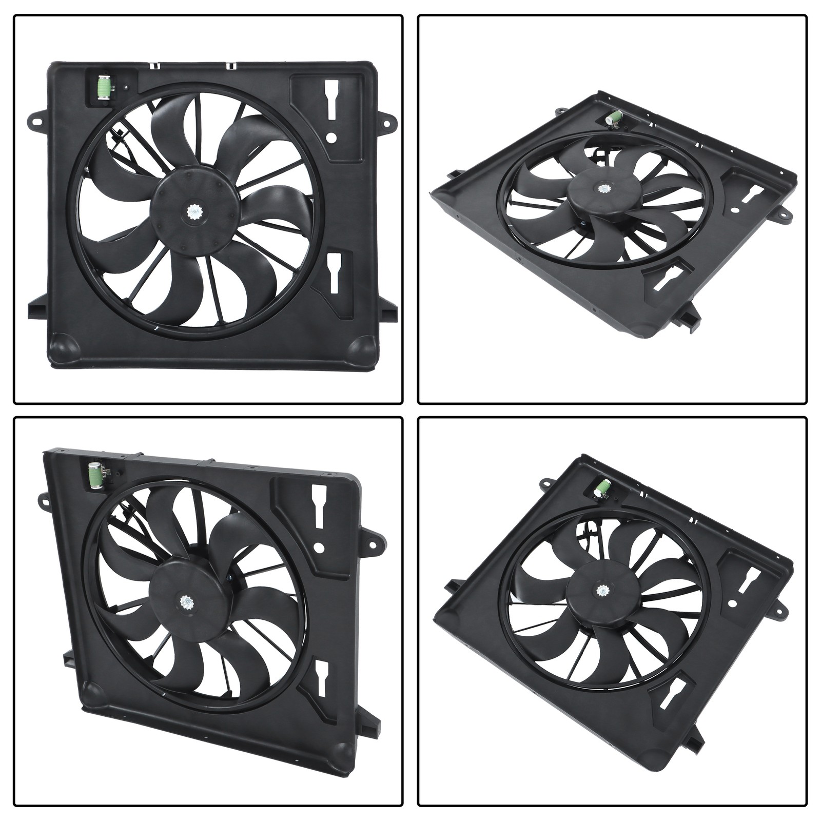 Radiator Cooling Fan Assembly For Jeep JK Wrangler 2007-2011 V6 3.8L 55056642AB thumbnail 3