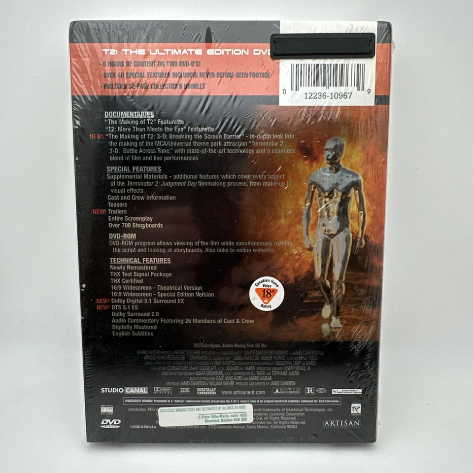 TERMINATOR 2 - JUDGMENT DAY THE ULTIMATE EDITION DVD Watermarks Sealed 5.1 DTS! - Image 2 of 4