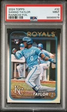 2024 TOPPS RAINBOW FOIL #32 SAMAD TAYLOR ROOKIE RC PSA 9