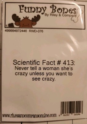 Funny Bones by Riley & Company RWD-076 ''Scientific Fact #413'' Cling Rubber Stamp
