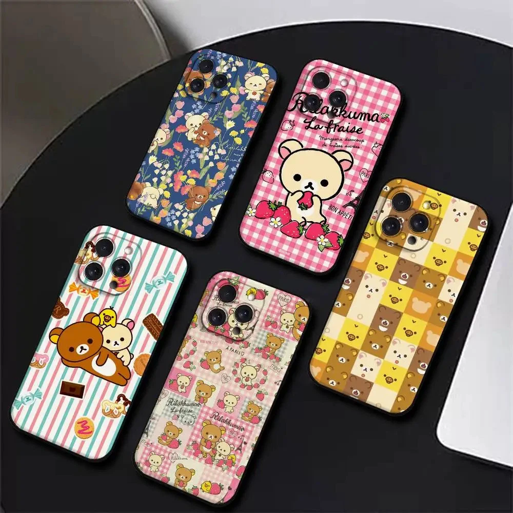 Cute 3D Rilakkuma Silicone Case Cover For Apple | For iPhone 16 Pro Max Plus 15 14 13 Pro | Cartoon | Anti-Scratch | Acrylic