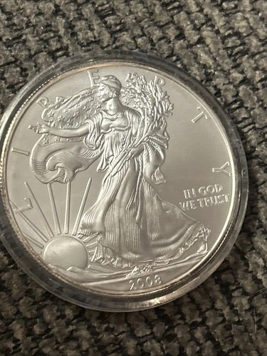 2008 American $ 1.00 Silver Eagle, Sealed ! Never Opened .999 Fine Silver