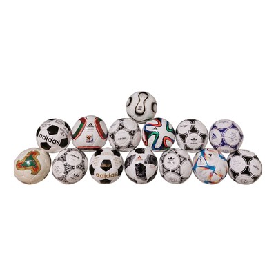 Adidas FIFA World Cup Historical 14 pc Mini Soccer Ball Collectors Set NEW 