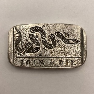 2 oz. MK BarZ ''Revolution's Spirit: Join or Die'' Bar .999  Bar Hand Poured