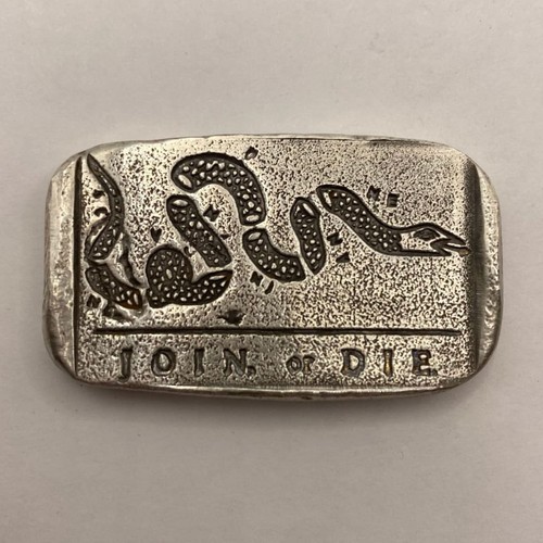 2 oz. MK BarZ "Revolution's Spirit: Join or Die" Bar .999 Bar Hand Poured