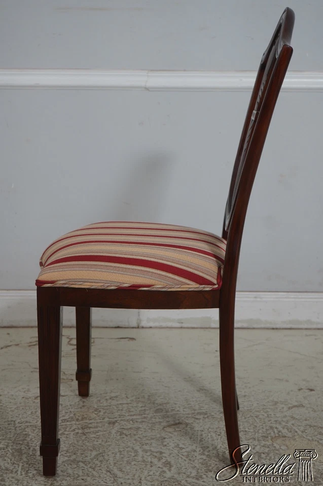 L71045: Set of 6 Shield Back Carved Mahogany Dining Room Chairs - Image 4 of 4