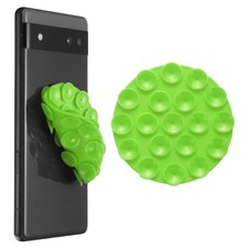 2 Pack Suction Phone Case, Round Double-Sided Suction Phone Grip, Green