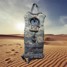  ARMY ACU MOLLE HYDRATION CARRIER 3L SYSTEM, 54 OZ BLADDER, NO TUBE.
