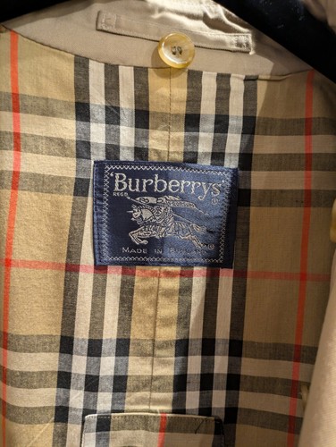 Abrigo Largo Burberrys Londres Hecho en Inglaterra Años 70-80 Vintage Talla 10 EX Raro - Imagen 14 de 21