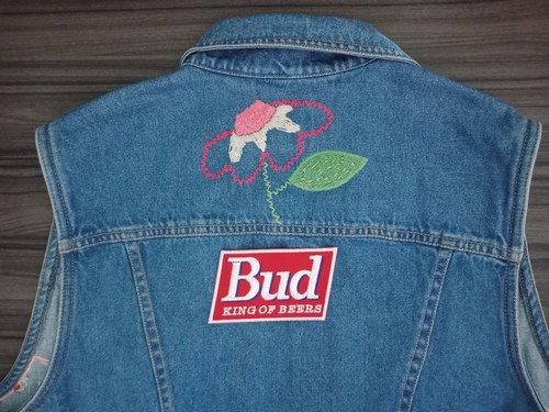 3 pcs BUD KING OF BEERS Patch Iron on Embroidered or Sew on Shirt Jacket bag hat - Picture 6 of 6