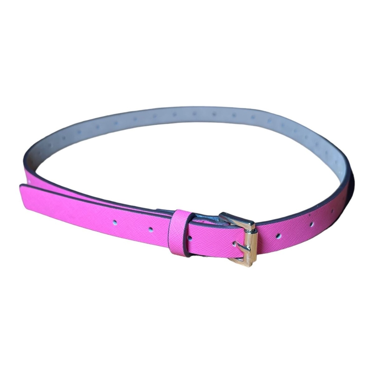 Michael Kors Hot Pink Skinny Leather Belt | eBay