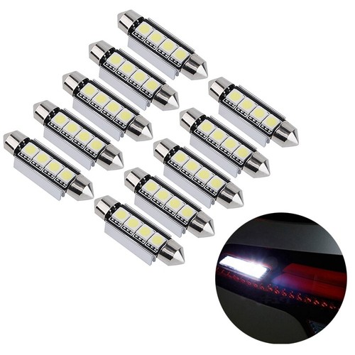 10x 4 SMD 5050 LED Lampe Auto Soffitte Lampe Innenraum Beleuchtung Licht 12V - Bild 8 von 12