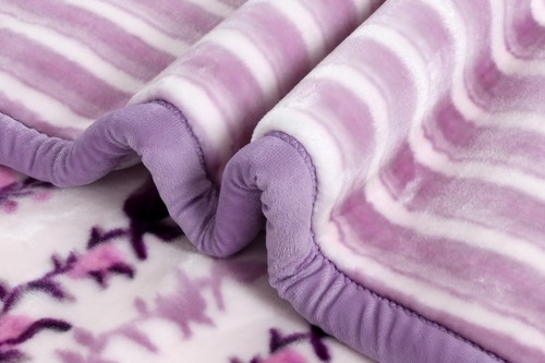 2 Ply Fleece Bed Blanket 12LB Soft Heavy Reversible Korean Style Raschel Blanket - Picture 23 of 54