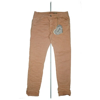 PLEASE Tinto Damen stretch skinny schicke Jeans Hose Gr.L W32 L30 Apricot Neu - Bild 1 von 4