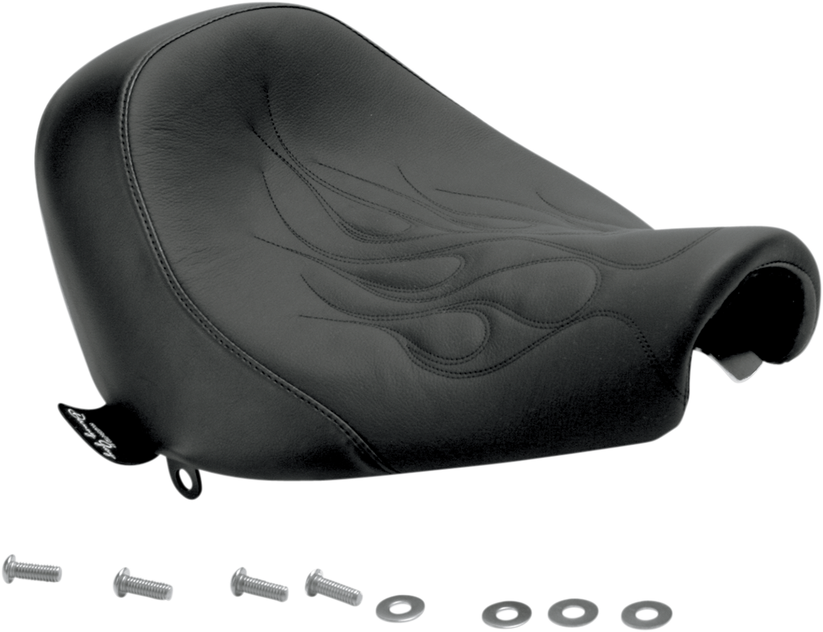 Danny Gray Weekday Flame Solo Seat for 08-11 Harley Softail Rocker