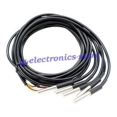 20PCS DS18B20 3FT Waterproof Digital Humidity Sensor Probe Thermistor Cable NTC