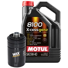 5L Motul 8100 XCESS GEN2 5W40 Wix Filter Motor Oil Change Kit For Audi VW API SN