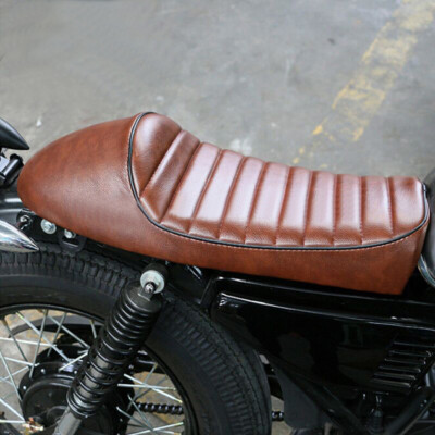 Doly Cafe Racer Sella Stile Hump Flat Brat In Artificiale Pelle - 2