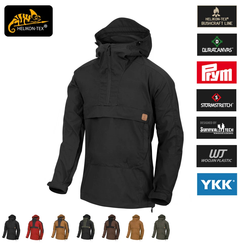 Giacca Helikon-Tex WOODSMAN outdoor tattica sopravvivenza anorak antivento duracanvas