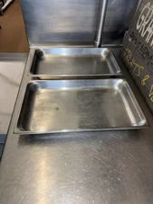 2- Vollrath Full Size x 2"D  Super Pan 3 Stainless Food Steam Pan 90052 NSF