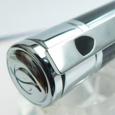 S.T. Dupont D-Initial Black & Chrome Ballpoint Pen France