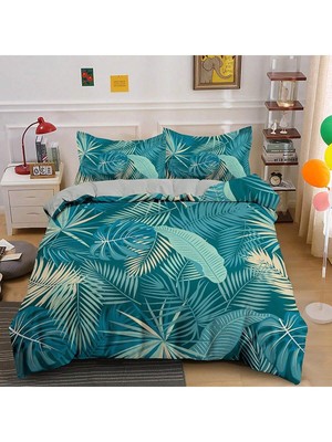 Set 3 pieces double duvet cover and two pillowcases, duvet cover set with zip