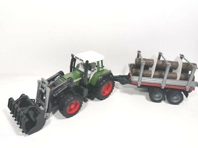 Bruder 02062 Fendt Traktor Favorit Vario 926 Holzanhänger Rarität Sammler