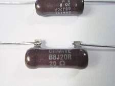 B8J20R OHMITE WIREWOUND RESISTORS THROUGH HOLE 8W 20 ohms 5% AXIAL -8 PCS
