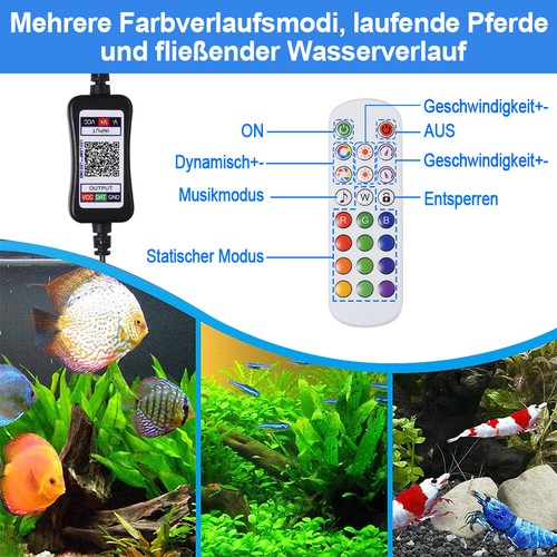 LED Aquarium Lampe 19cm-90cm Leuchten Mollusken Beleuchtung RGB Aquariumleuchte - Bild 28 von 40
