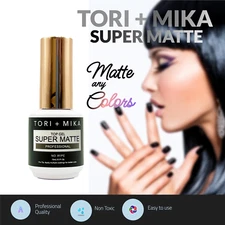 Super Matte Top Coat Gel Polish Soak Off No Wipe 0.5oz Nail Polish LED/UV