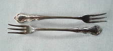 Wallace stainless cocktail 5 7/8 forks, lot of two