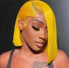 Lemon Yellow BOB 13x4 Lace