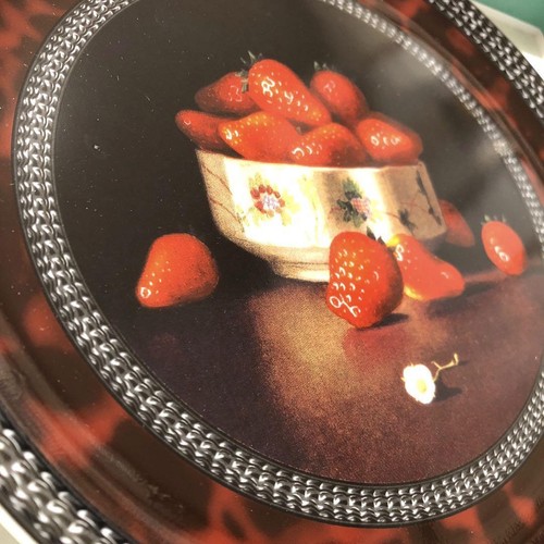 Bernardaud Limoges Strawberry Plate Set of 2 Size 19cm Porcelain With Box Used - Picture 11 of 12
