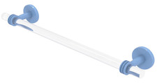24" Allied Brass CV-41D-24-FTB Clearview Dotted Accent Towel Bar Flat Troll Blue