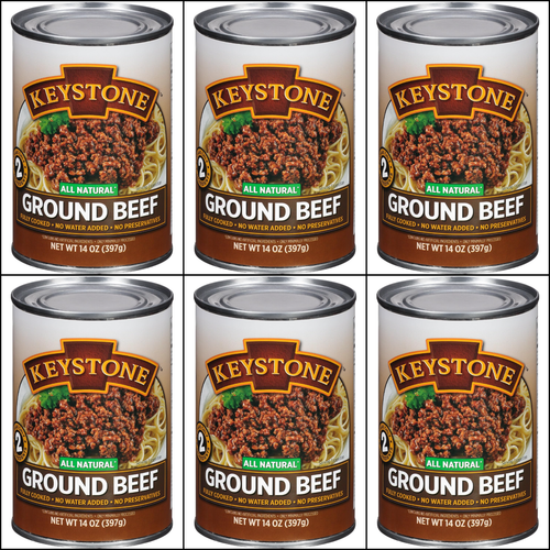 Keystone Meats All Natural 🇺🇸 USA Made Canned Beef, Ground, 14 Oz