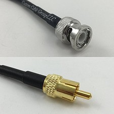 3 feet RG58 BNC MALE to RCA MALE Pigtail Jumper RF coaxial cable 50ohm High Qua