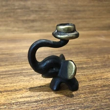 Walter BOSSE Small ELEPHANT Hagenauer era Patinated Brass Bronze Candle Holder