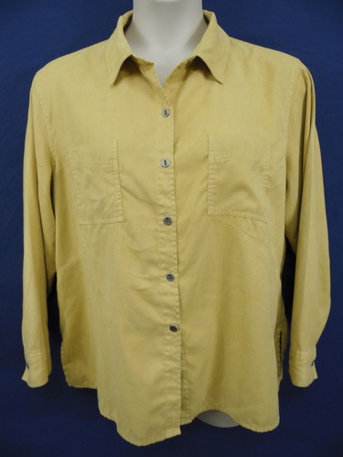 yellow polyester blouse