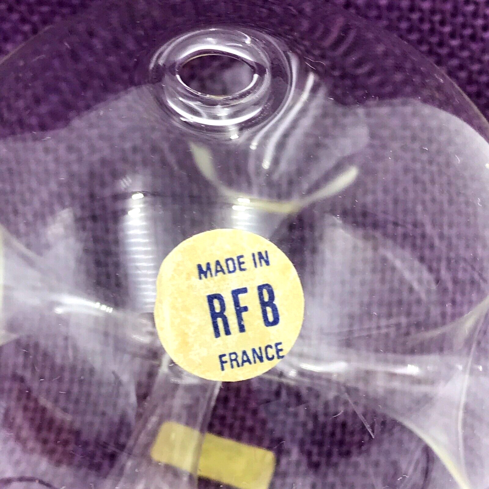 Vtg Brevete French Bud Vase Ornament Bonniers France 3.5" Pinch Glass Multi