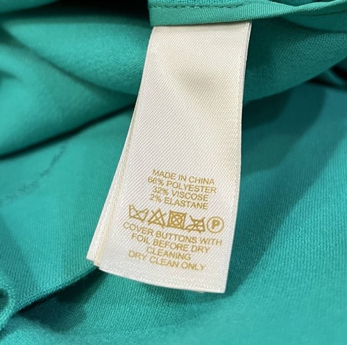 Kate Spade Green Empire Waist 3/4 Slv Keyhole Sheath Dress Size 2 *Dry Cleaned - Picture 15 of 16