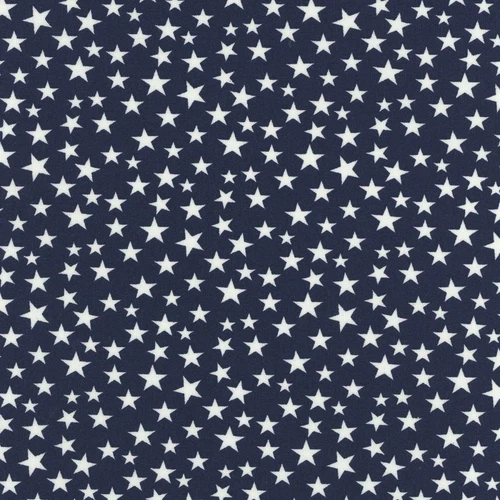 Fabric USA Stars Patriotic White Tossed on Navy GALAXY Cotton 1/4 yard 48488 video thumbnail