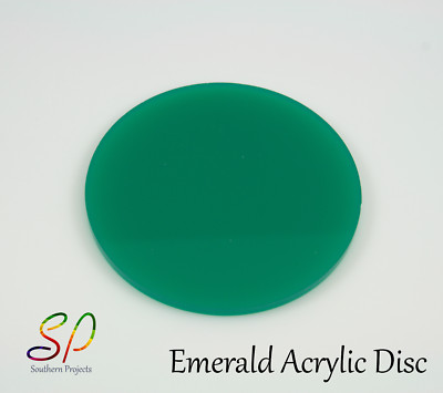 Smaragdgrün Acrylscheiben Lasergeschnitten 3 mm Acrylguss 100 mm - 600 mm Durchmesser