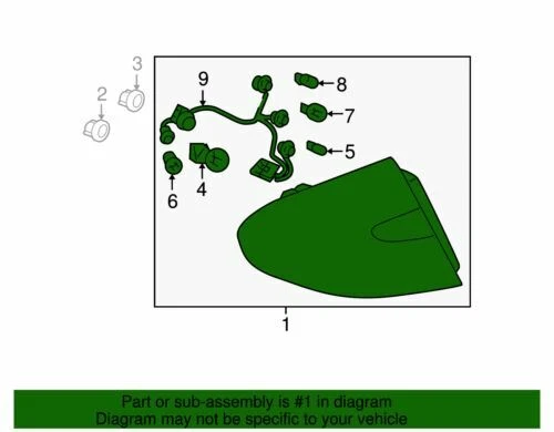 Conjunto de lámpara trasera lateral del conductor Buick LaCrosse original GM 2005-2009 25918362 Foto 2 de 2