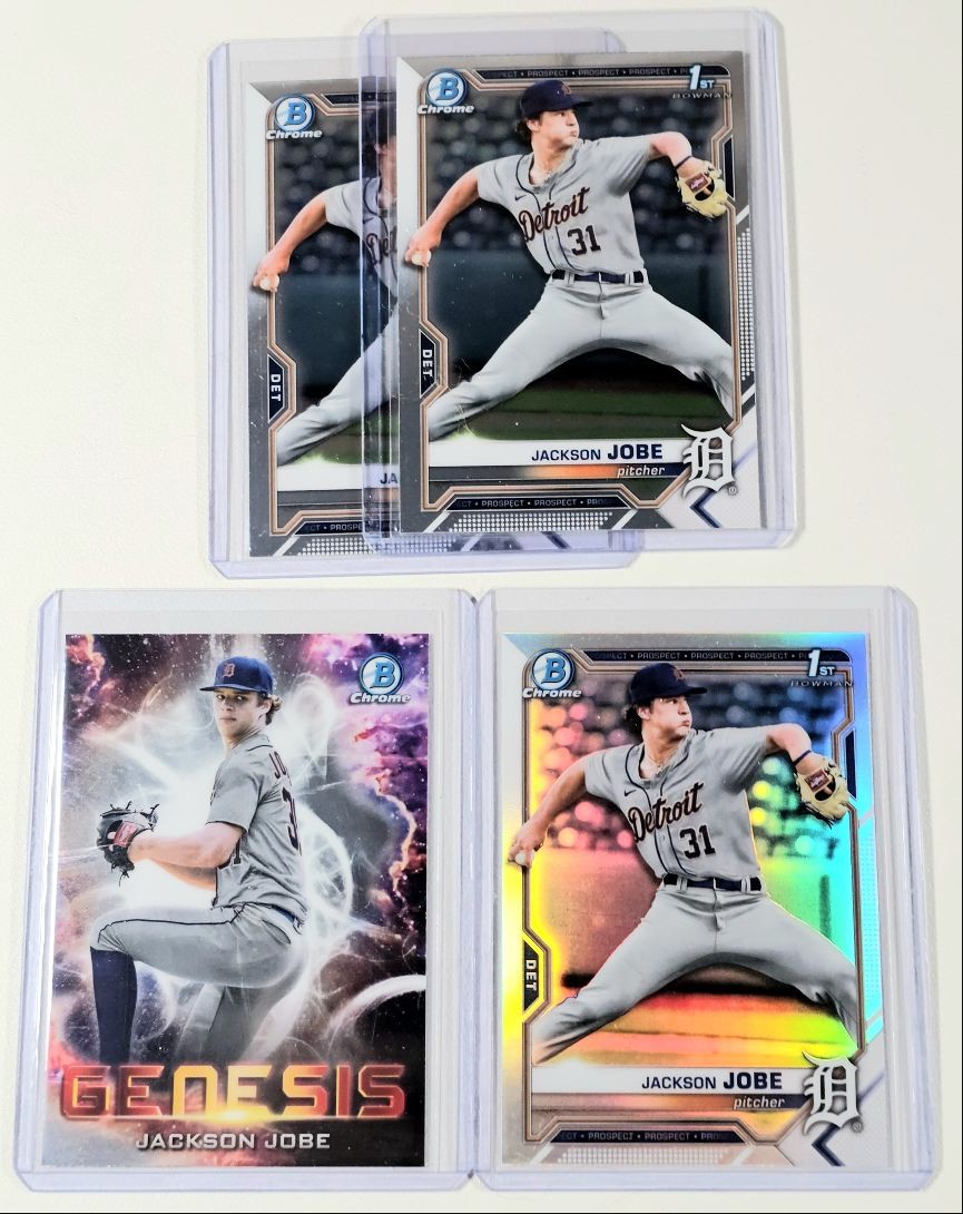 [4] JACKSON JOBE 2021 BOWMAN CHROME DRAFT 1ST BASEBALL REFRACTOR Q4920