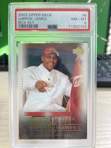 2003 Upper Deck Lebron James RC Box Set #8 PSA 8 Cavaliers Rookie Card