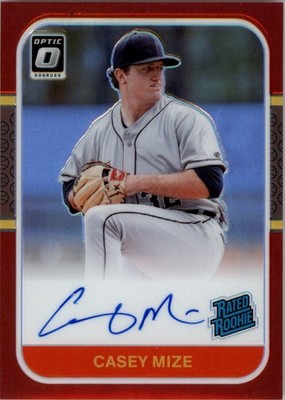 2021 Donruss Optic Retro '87 Rated Rookies Signatures Red #2 Casey Mize Auto /15