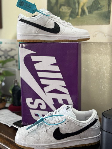 Nike SB Dunk Low Pro White Gum Sneaker Schuhe Tailla 42 - Imagen 2 de 13