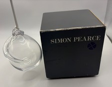 Simon Pearce Round Ornament With Spiral Desig...