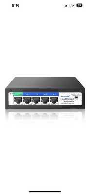 5-Port Ethernet PoE Switch (4 PoE Ports, 1 Uplink) with Extend Function, Easy...